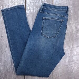 Silver Jeans Beau Slim Boyfriend Jeans Women 29 Blue Distressed Mid Rise
